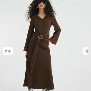 River Island Chocolate Long Sleeve Dress
